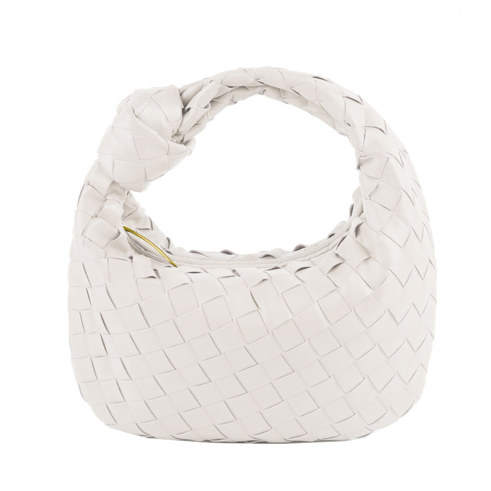 Woven Croissant Knotted Handbag Underarm Hand Bag