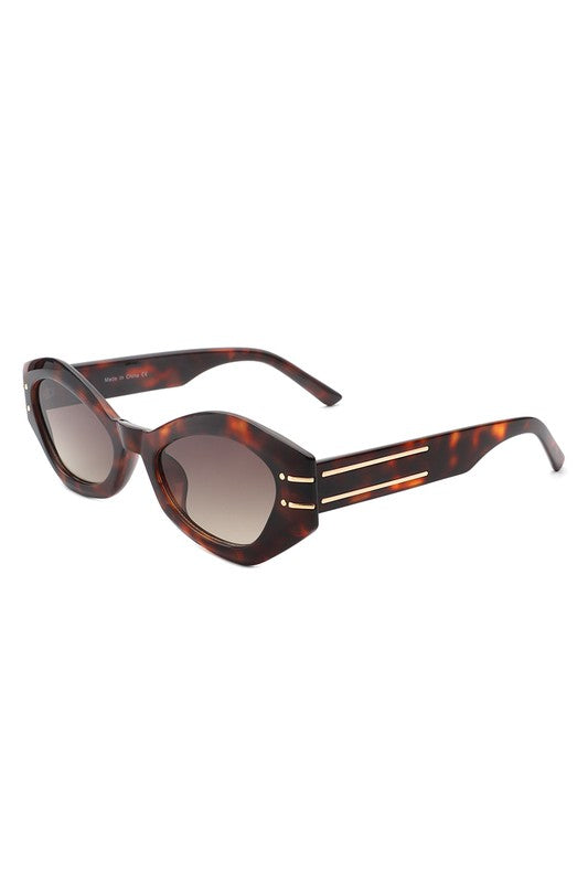 Geometric Oval Slim Fashion Round Sunglasses