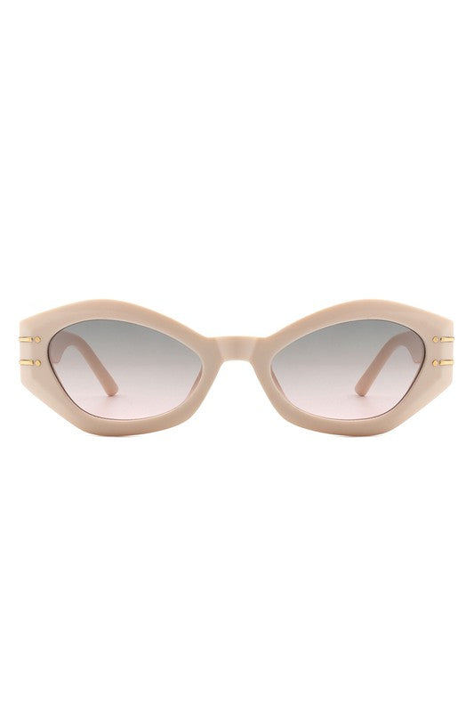 Geometric Oval Slim Fashion Round Sunglasses