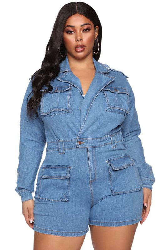 SEXY DENIM ROMPER