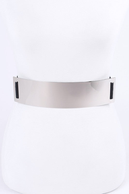 Metal Plaque Iconic Elastic Belt