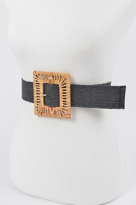 Plus Size Bamboo Buckle Elastic Belt