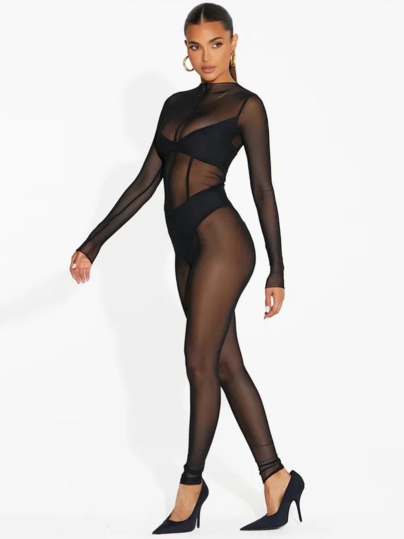 Fashionable New Women's Clothing See-through Jumpsuit