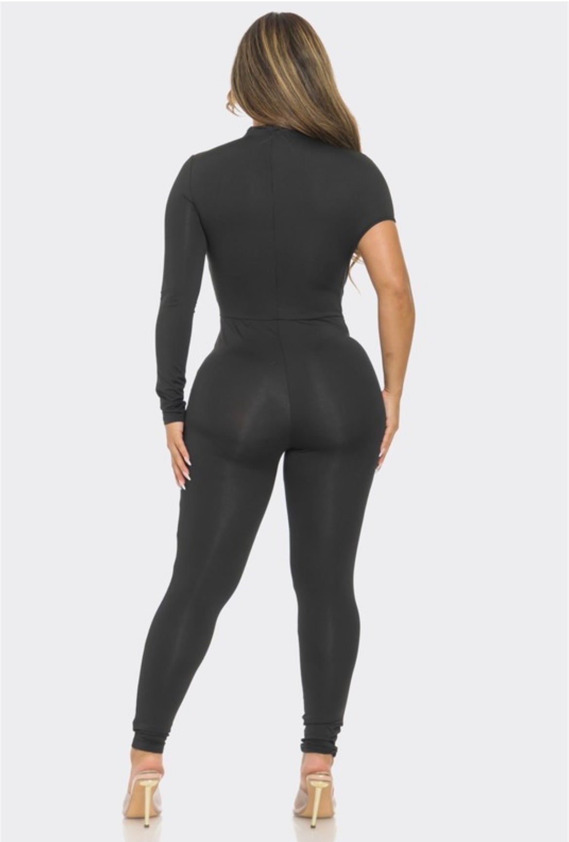 Black Tara long long sleeve body suit jumpsuit