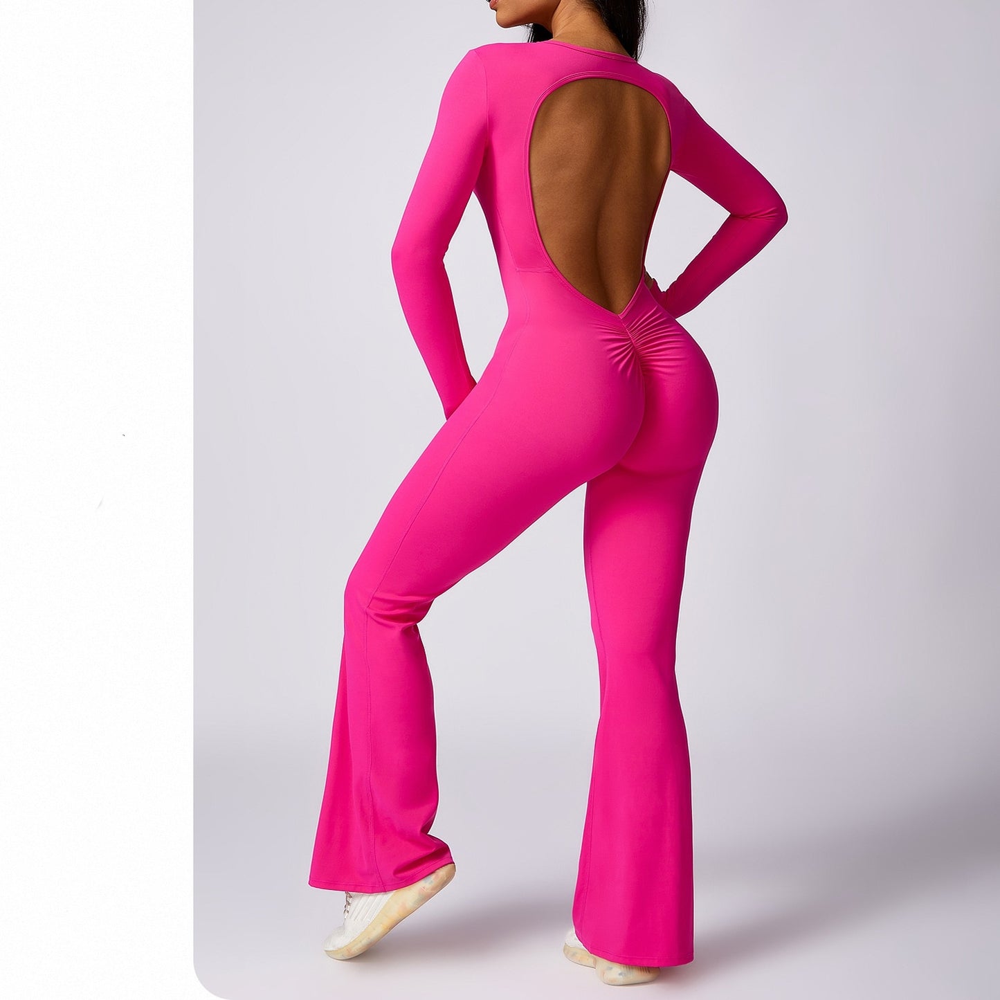 Leisure Horn Long Sleeve Yoga Jumpsuit