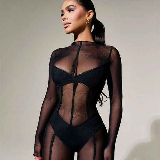 Fashionable New Women's Clothing See-through Jumpsuit