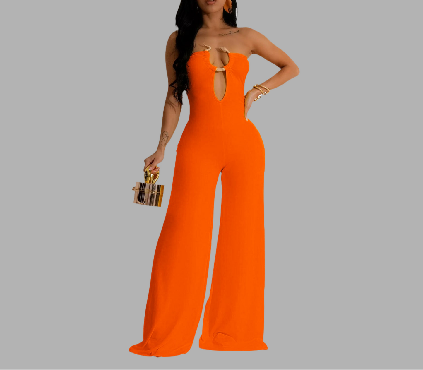 Women's Solid Color Fashion Trousers Jumpsuit