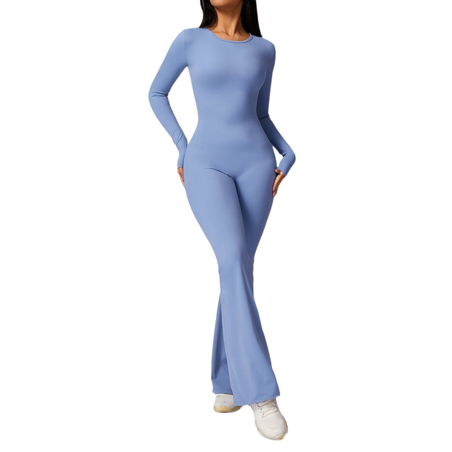 Leisure Horn Long Sleeve Yoga Jumpsuit