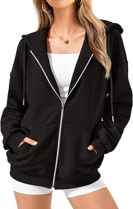 Women's Long-sleeved Sports Fashion Zipper Hooded Sweatshirt Top