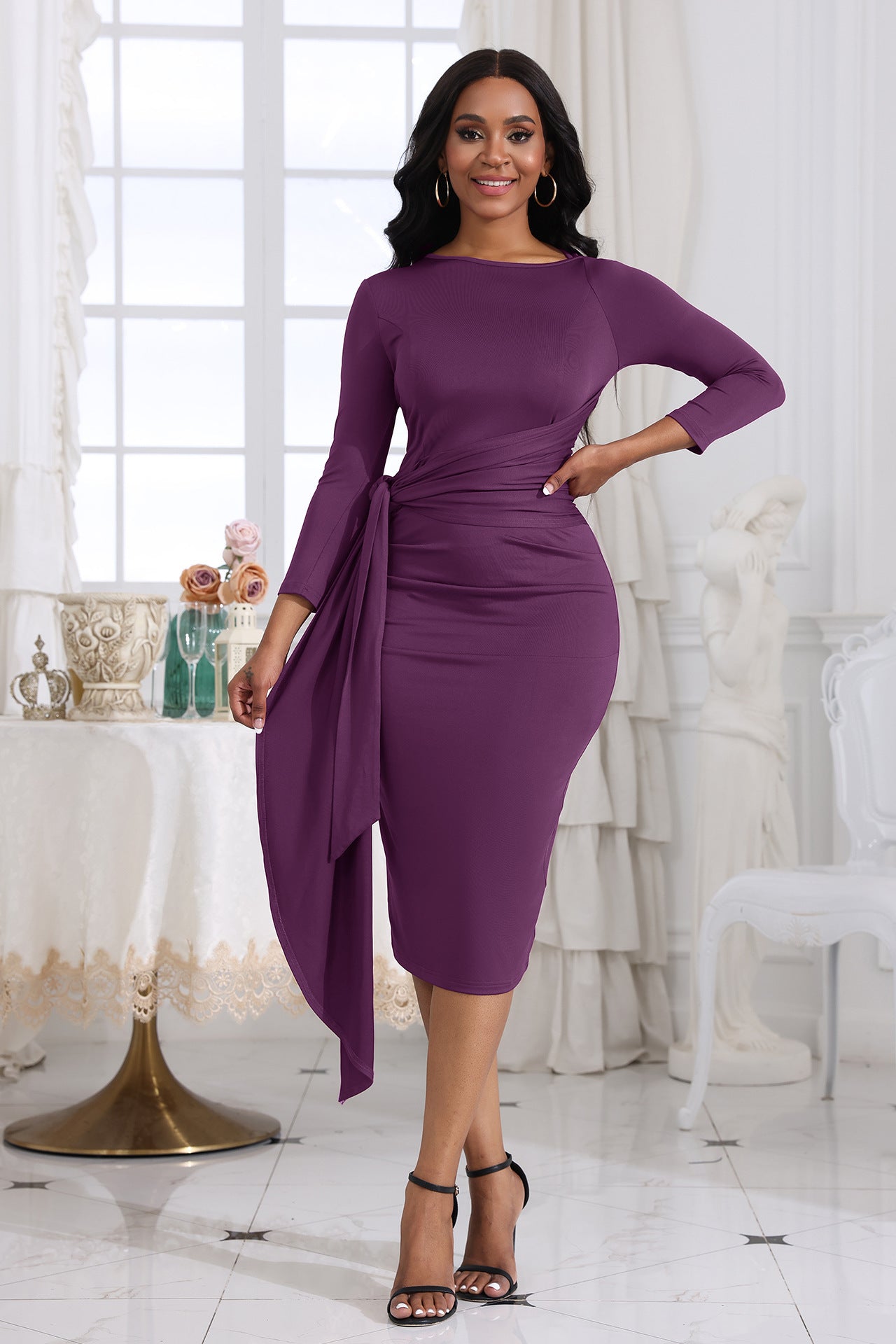 Fashion Office Temperament Slimming Hip Raise Dress